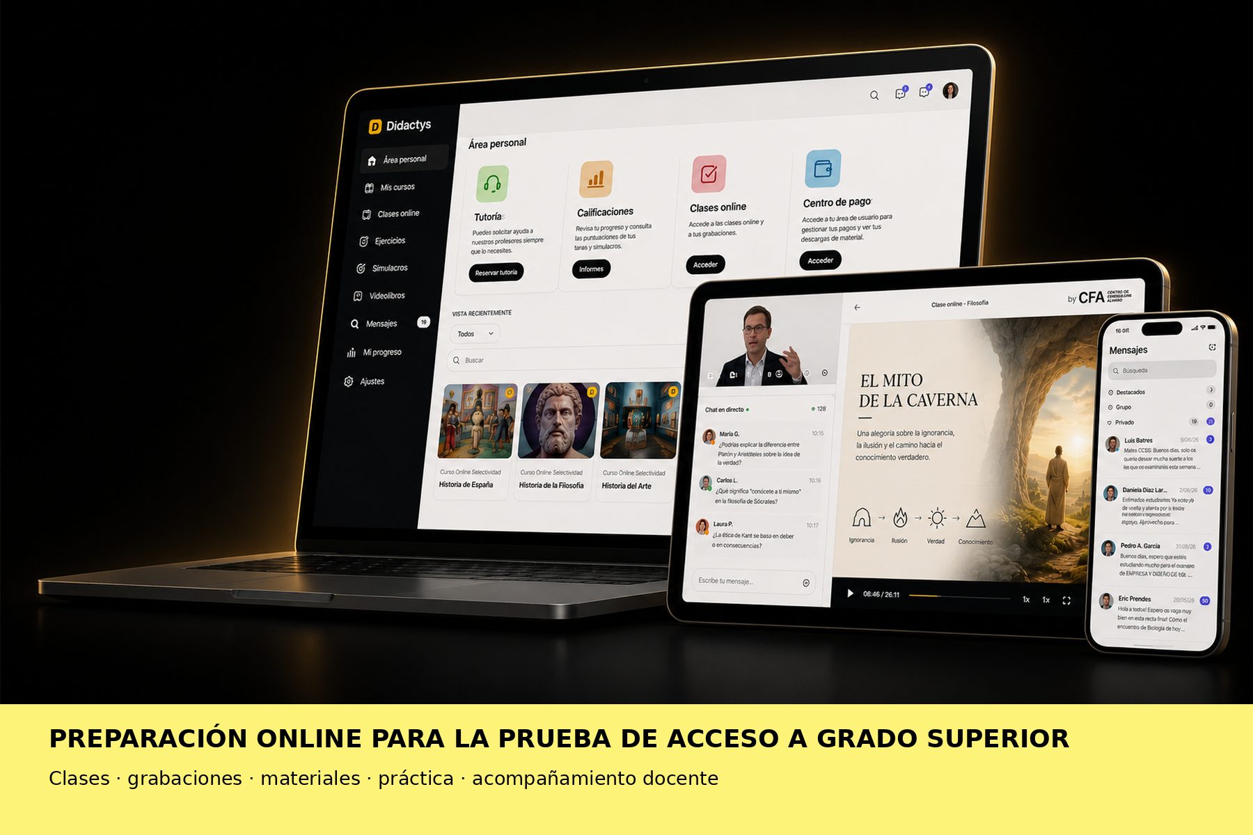 Curso online de preparación para la prueba de acceso a Grado Superior en DIDACTYS.